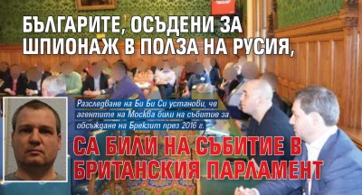 Българите, осъдени за шпионаж в полза на Русия, са били на събитие в Британския парламент