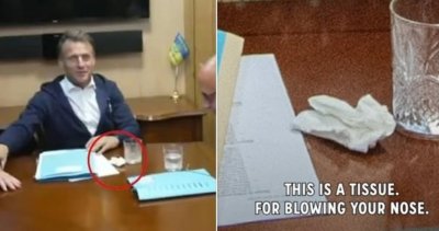 Шкварек се забавлява с „кокаина“ на Макрон