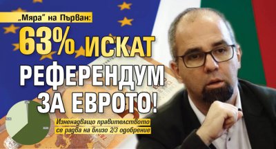 "Мяра" на Първан: 63% искат референдум за еврото!