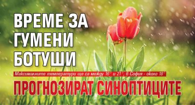 Време за гумени ботуши прогнозират синоптиците