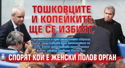 Тошковците и копейките ще се избият, спорят кой е женски полов орган