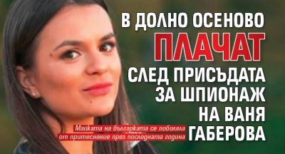 В Долно Осеново плачат след присъдата за шпионаж на Ваня Габерова