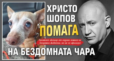 Христо Шопов помага на бездомната Чара