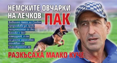 Немските овчарки на Лечков пак разкъсаха малко куче