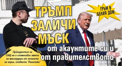 Гръм в Белия дом: Тръмп заличи Мъск от акаунтите си и от правителството