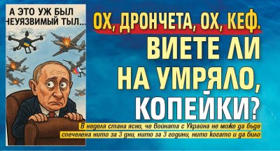 Ох, дрончета, ох, кеф. Виете ли на умряло, копейки?