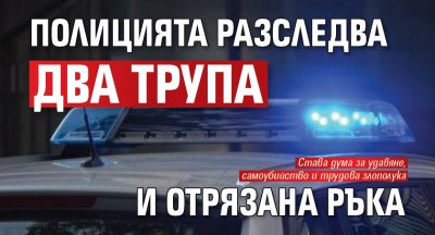 Полицията разследва два трупа и отрязана ръка