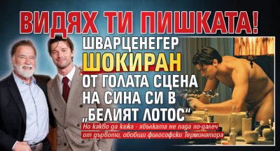 Видях ти пишката! Шварценегер шокиран от голата сцена на сина си в „Белият лотос“