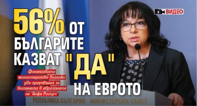 56% от българите казват "да" на еврото (ВИДЕО)