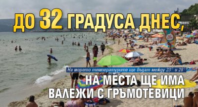 До 32 градуса днес, на места ще има валежи с гръмотевици