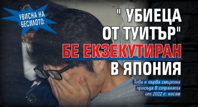 Увисна на бесилото: "Убиеца от Туитър" бе екзекутиран в Япония