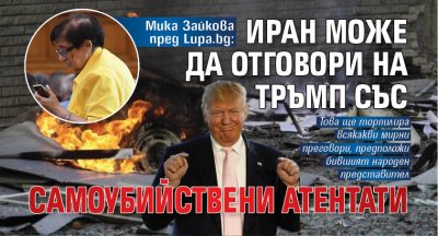 Мика Зайкова пред Lupa.bg: Иран може да отговори на Тръмп със самоубийствени атентати 