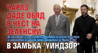 Чарлз даде обяд в чест на Зеленски в замъка "Уиндзор"