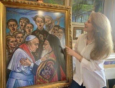 Какви са тия соц курешки във Ватикана? Министър Бачев лично откри изложба на снахата на Борис Велчев