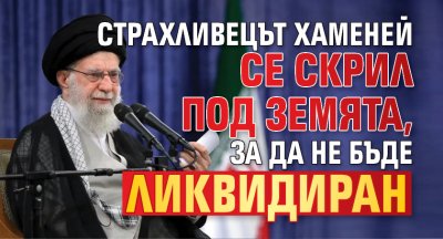 Страхливецът Хаменей се скрил под земята, за да не бъде ликвидиран