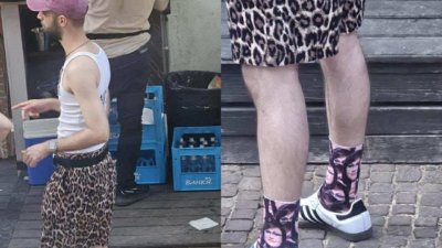 Хит аутфит - чорапи с Корнелия Нинова и леопардови гащи