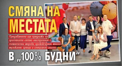 Смяна на местата в „100% будни“