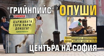 "Грийнпийс" опуши центъра на София (СНИМКИ)