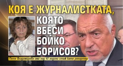 Коя е журналистката, която вбеси Бойко Борисов?