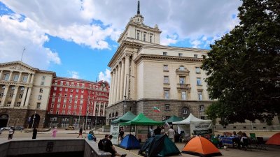 Напрежение на паветата: Кметът прати полиция за палатките, били незаконни (ВИДЕО)