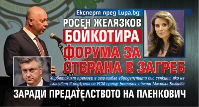 Експерт пред Lupa.bg: Росен Желязков бойкотира форума за отбрана в Загреб заради предателството на Пленкович