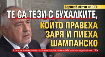 Борисов скочи на ПП: Те са тези с бухалките, които правеха заря и пиеха шампанско