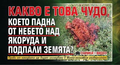 Какво е това чудо, което падна от небето над Якоруда и подпали земята? (СНИМКИ+ВИДЕО)