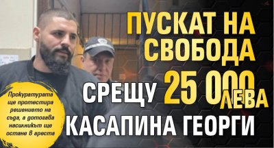 Пускат на свобода срещу 25 000 лв. касапина Георги