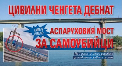 Само в Lupa.bg: Цивилни ченгета дебнат Аспаруховия мост за самоубийци