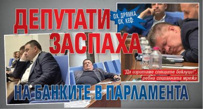 Ох, дрямка, ох, кеф: Депутати заспаха на банките в парламента 