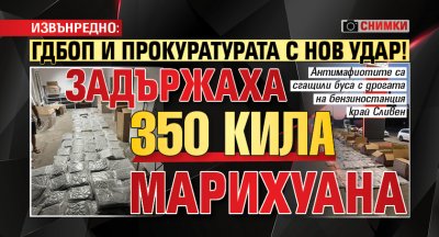 ИЗВЪНРЕДНО: ГДБОП и прокуратурата с нов удар! Задържаха 350 кила марихуана (СНИМКИ)