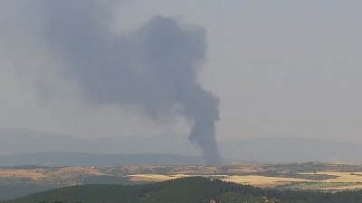 Пожар избухна в района на ТЕЦ „Бобов Дол“