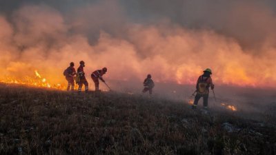 Огънят край Оризаре вилнее вече часове 