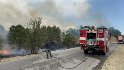 Частично бедствено положение в община Хасково заради пожара край село Момино 
