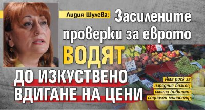 Лидия Шулева: Засилените проверки за еврото водят до изкуствено вдигане на цени