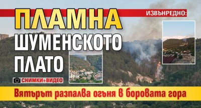 ИЗВЪНРЕДНО: Пламна Шуменското плато (СНИМКИ+ВИДЕО)