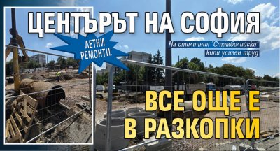 Летни ремонти: Центърът на София все още е в разкопки (СНИМКИ)