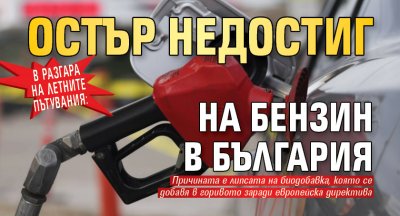 В разгара на летните пътувания: Остър недостиг на бензин в България