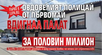 Първо в Lupa.bg: Овдовелият полицай от Първомай вдигнал палат за половин милион