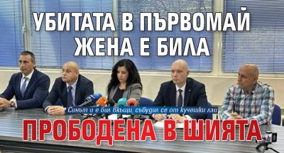 Убитата в Първомай жена е била прободена в шията