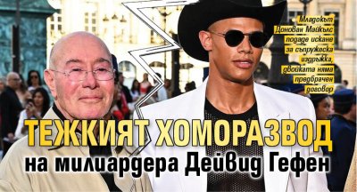 Тежкият хоморазвод на милиардера Дейвид Гефен