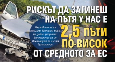 Водим черната класация: Рискът да загинеш на пътя у нас е 2,5 пъти по-висок от средното за ЕС