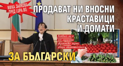 Мика Зайкова пред Lupa.bg: Продават ни вносни краставици и домати за български