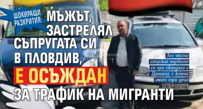 Шокиращи разкрития: Мъжът, застрелял съпругата си в Пловдив, е осъждан за трафик на мигранти 