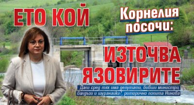 Корнелия посочи: Ето кой източва язовирите 