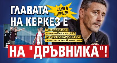 Само в Lupa.bg: Главата на Керкез е на "дръвника"!