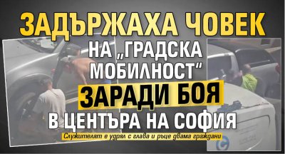 Задържаха човек на „Градска мобилност“ заради боя в центъра на София