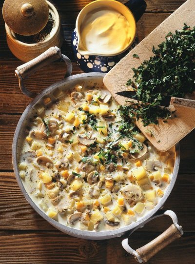 Картофена супа с гъби и моркови