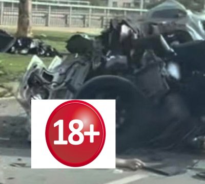 Ах, какъв кеф! Някакъв шибан урод се размаза с 218 км/ч