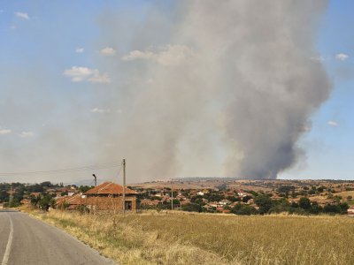 Пожар пламна край Брезник